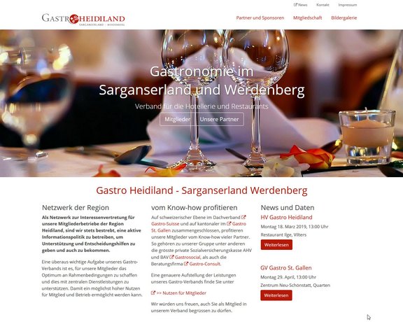 Homepage Gastro Heidiland  